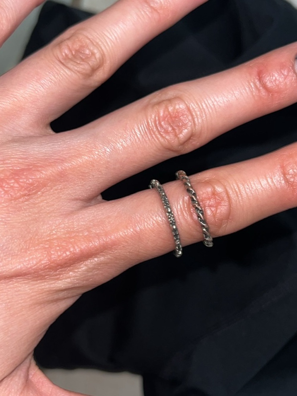 Two Silver Toned Rings - Picture 1 of 3
